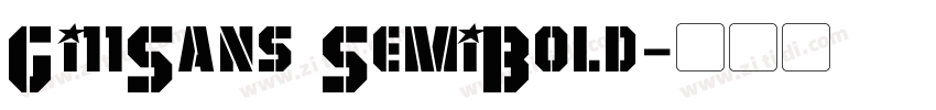 Gi11Sans SemiBold字体转换